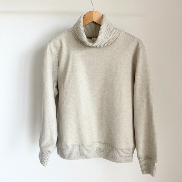 a new day Sweaters - A New Day Cream Fleece Turtleneck Sweater